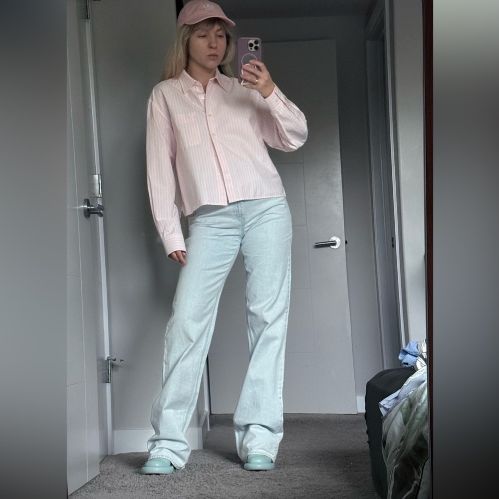 JW ANDERSON Light Pink Striped Blouse - Picture 2 of 6